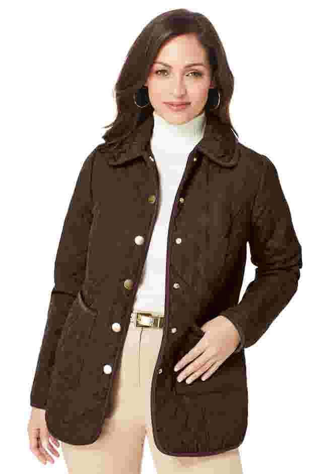 Snap-Front Quilted Coat image number 0