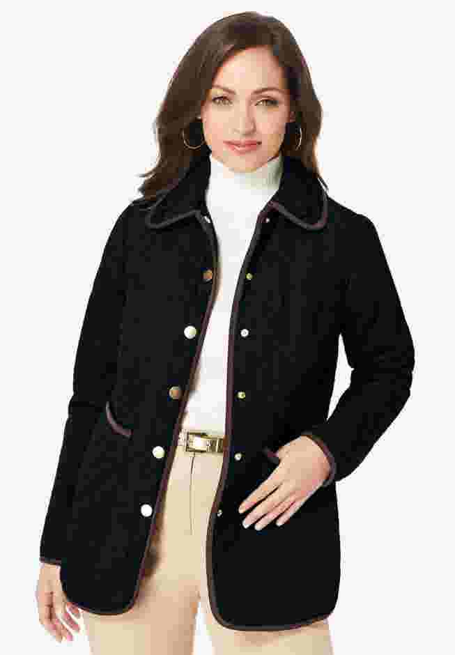 Snap-Front Quilted Coat image number 0