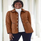 Snap-Front Quilted Coat image number null