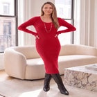 Scoop-Neck Sweater Dress image number 0