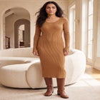 Scoop-Neck Sweater Dress image number 0