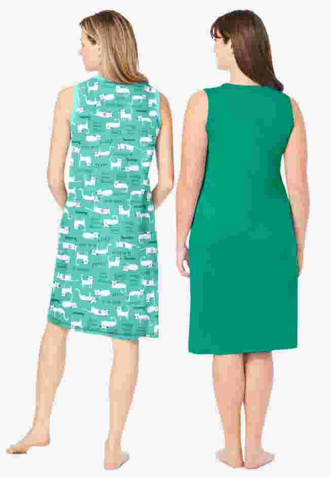 2-Pack Sleeveless Sleepshirt image number 1