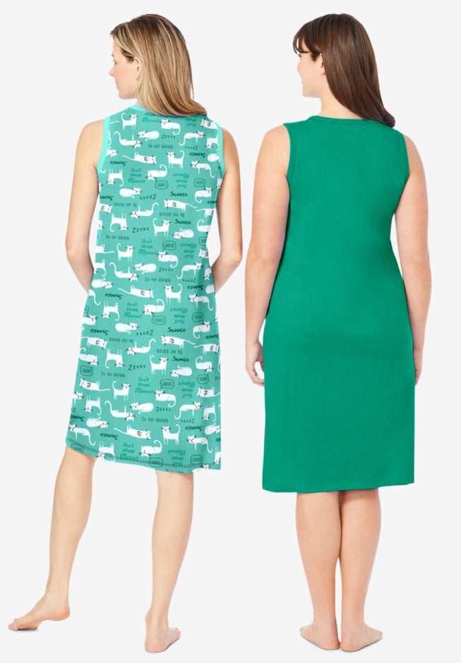 2-Pack Sleeveless Sleepshirt image number 1