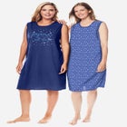 2-Pack Sleeveless Sleepshirt image number null