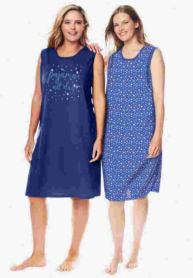 2-Pack Sleeveless Sleepshirt image number 0