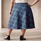 Comfort Waist Stretch Denim Swing Skirt image number null