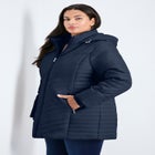 Triple Chevron Hooded Puffer Jacket image number 1
