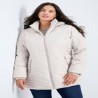 Triple Chevron Hooded Puffer Jacket image number null