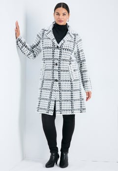 Gigi Check Sweater Coat