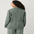 Adjustable Waist Button Front Jacket image number null