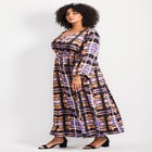 Goldi Satin Blouson Sleeve Maxi Dress image number null