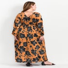 Goldi Satin Blouson Sleeve Maxi Dress image number null