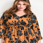 Goldi Satin Blouson Sleeve Maxi Dress image number null