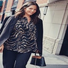 Hailey Zip Front Pintuck Blouse image number 3