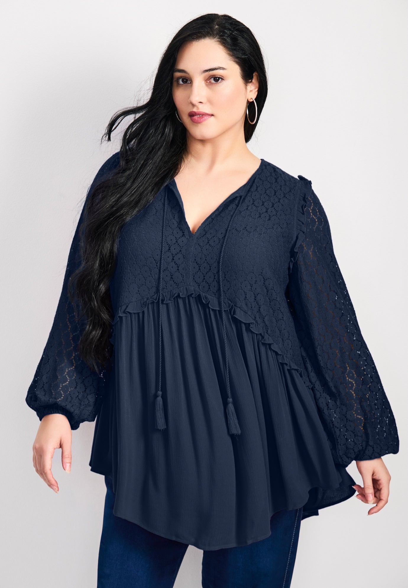 Haven Lace Yoke Top image number 0