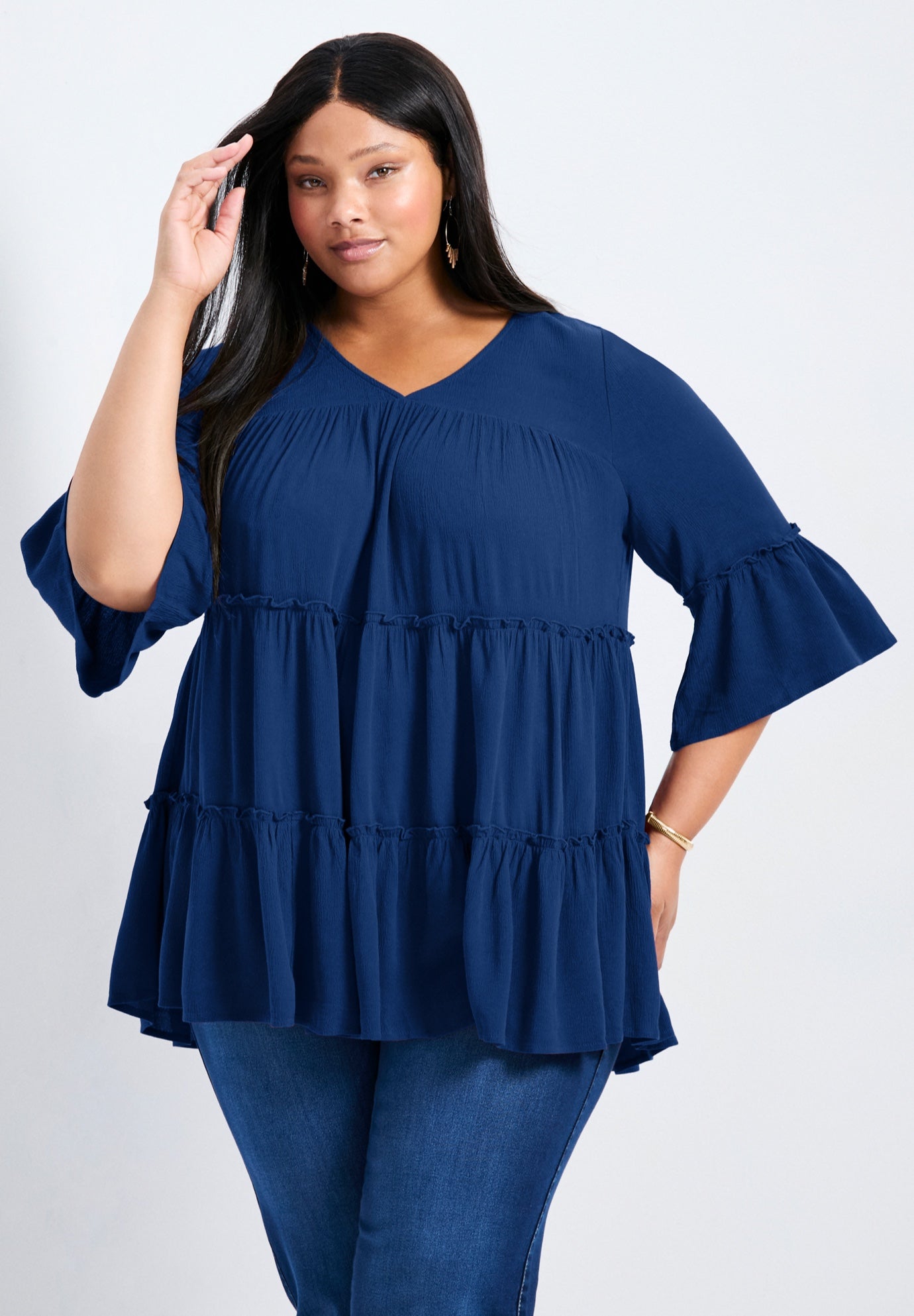 Amy Tiered Bell Sleeve Blouse image number 0