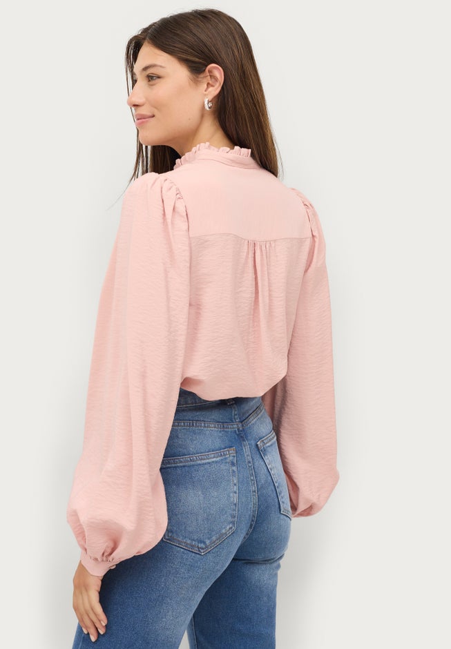 Ruffle Trim Button Front Blouse image number 1
