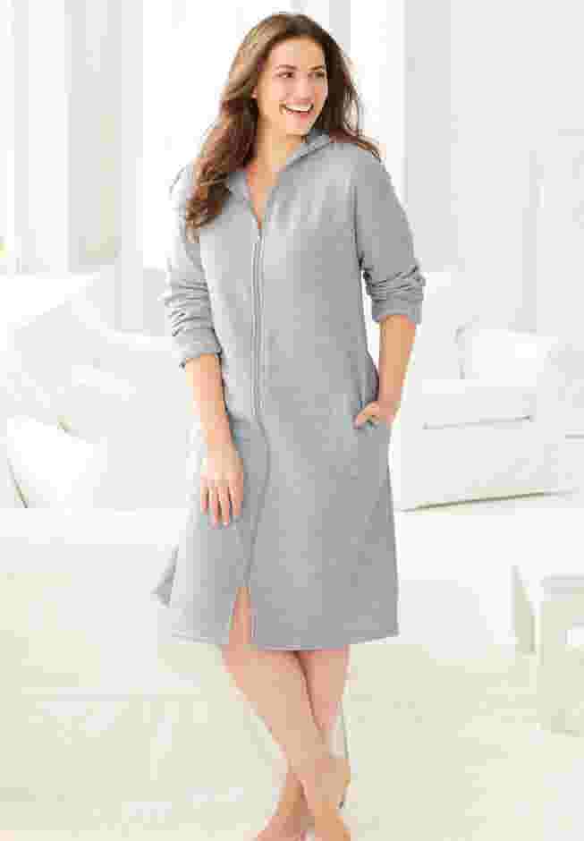 Short Hooded Sweatshirt Robe image number 8
