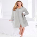 Short Hooded Sweatshirt Robe image number null