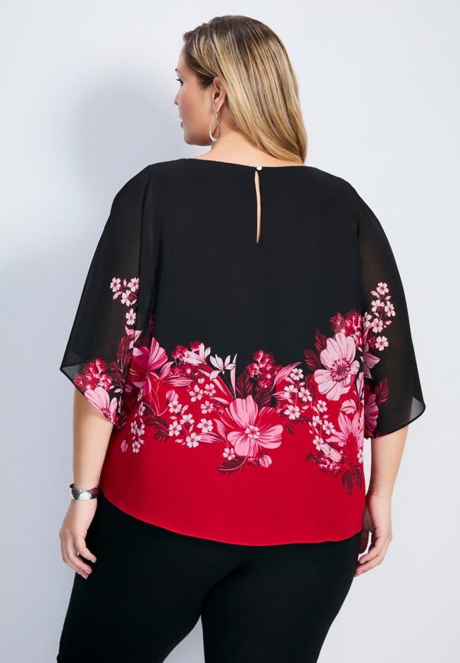 Love Story Overlay Blouse image number 1