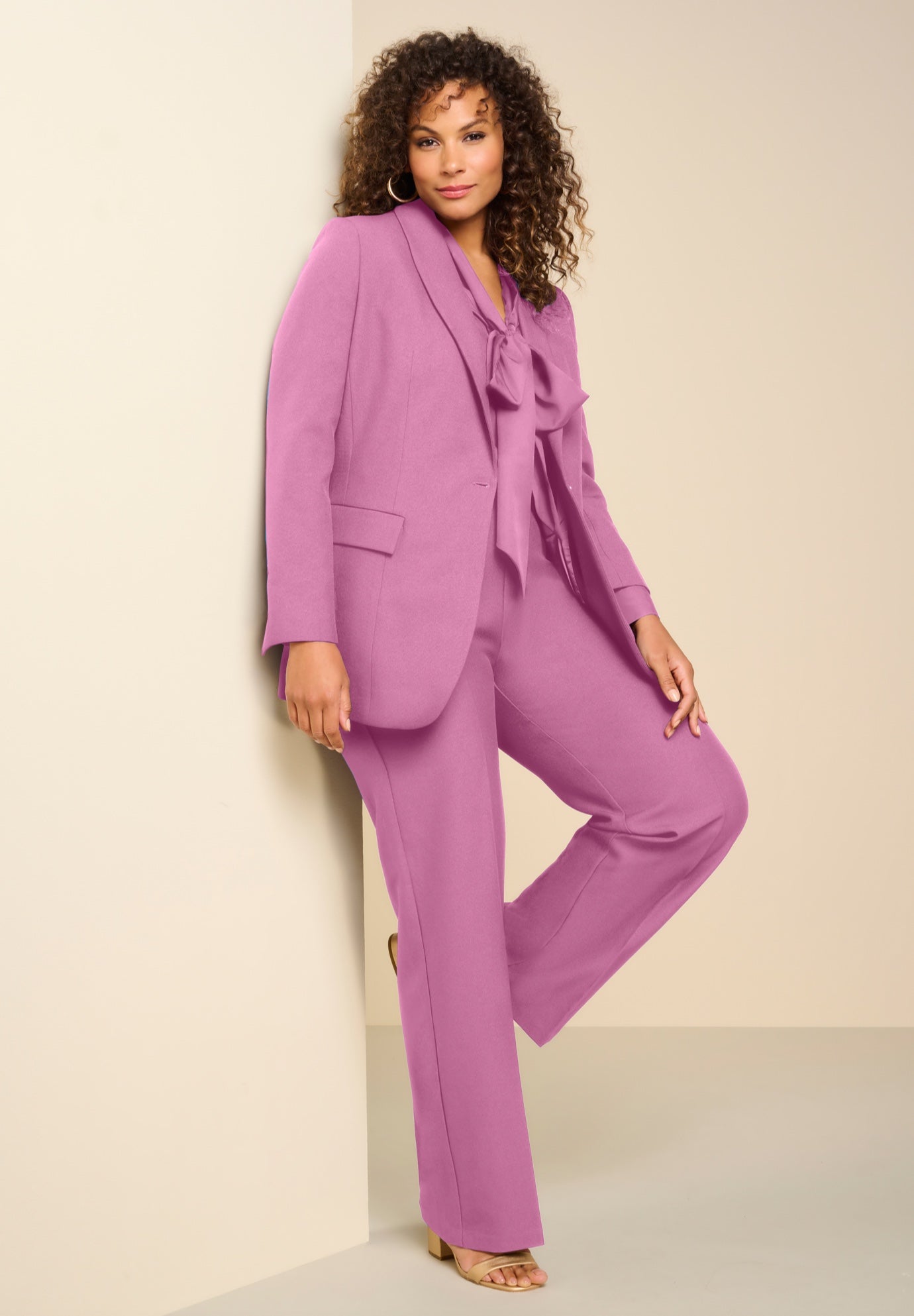 Plus Size Classic Bend Over&reg; Structured Straight Leg Pull-On Pant image number 1