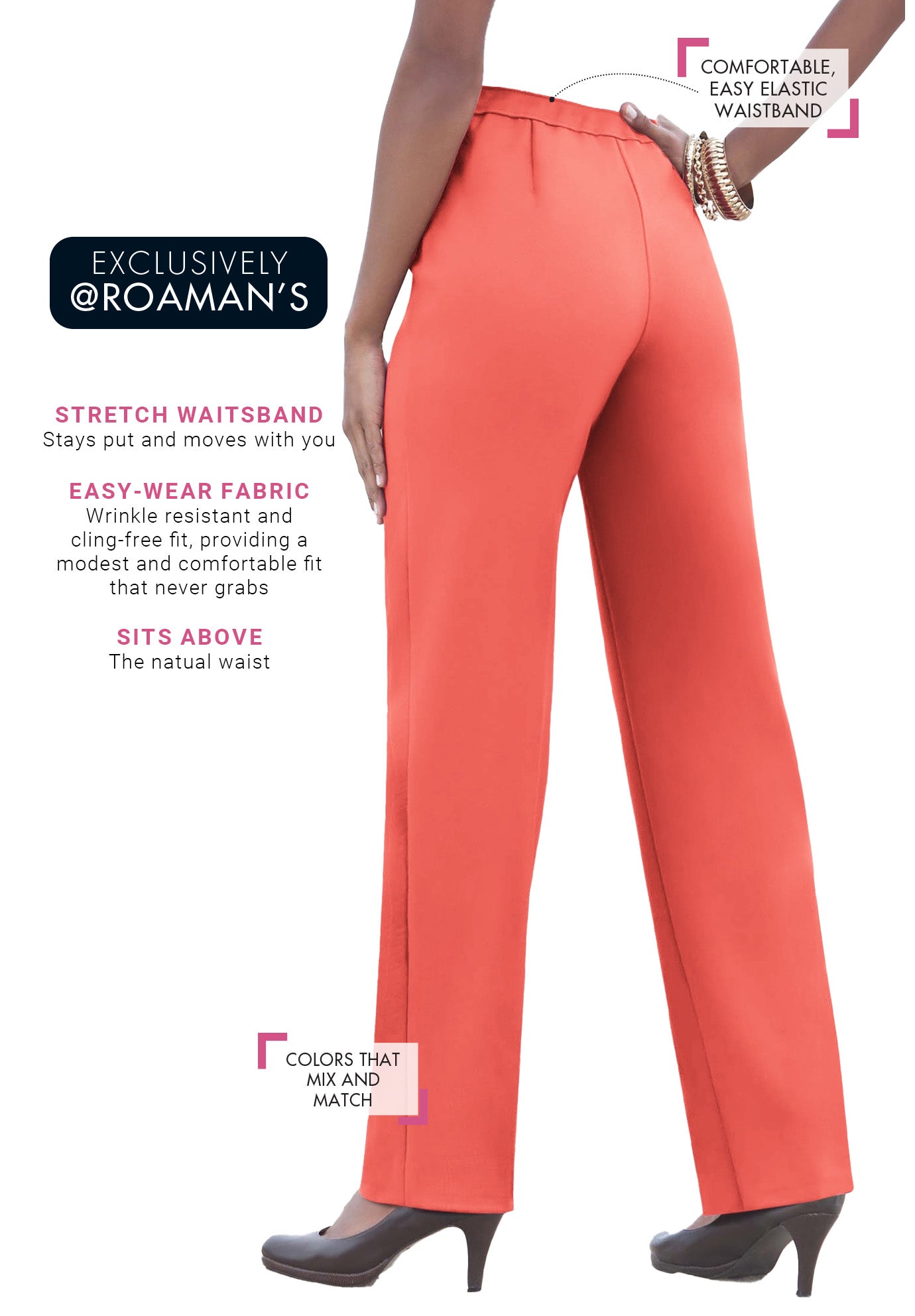 Plus Size Classic Bend Over&reg; Structured Straight Leg Pull-On Pant image number 0