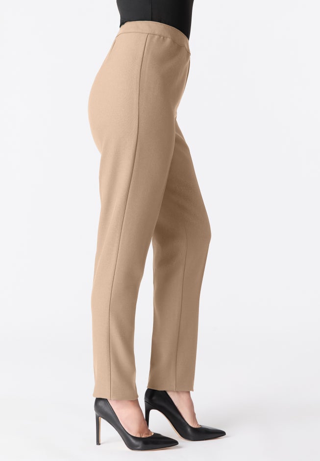 Plus Size Bend Over&reg; Classic Structured Straight-Leg Pull-On Pant image number 3