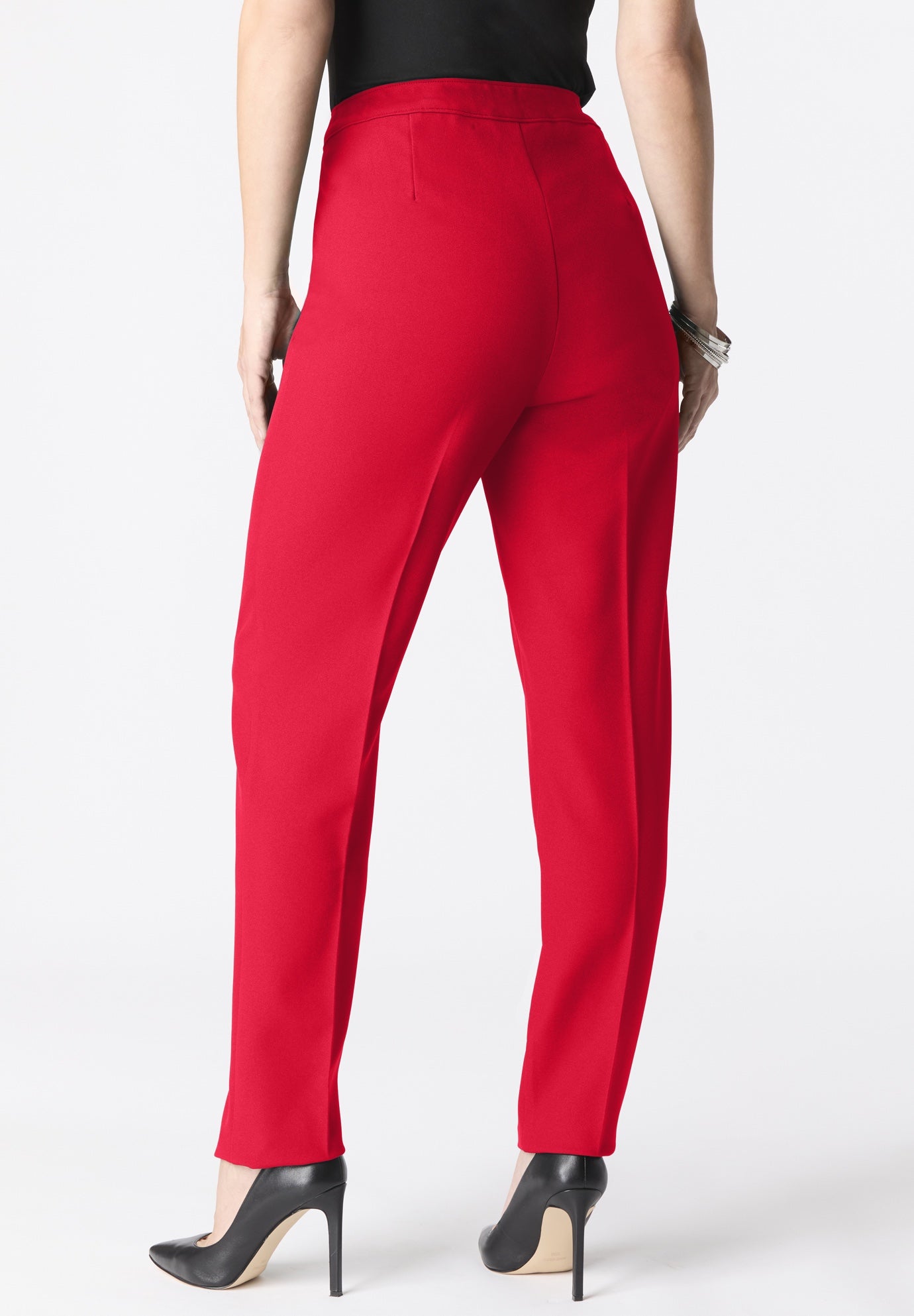 Plus Size Classic Bend Over&reg; Structured Straight Leg Pull-On Pant image number 5