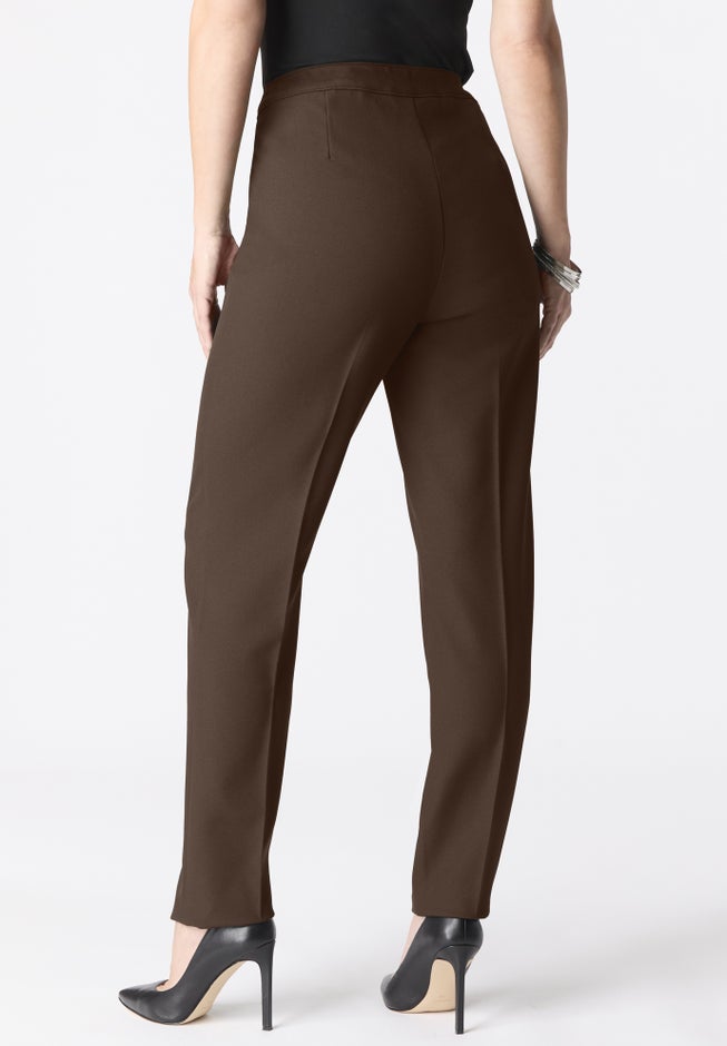 Plus Size Classic Bend Over&reg; Structured Straight Leg Pull-On Pant image number 3