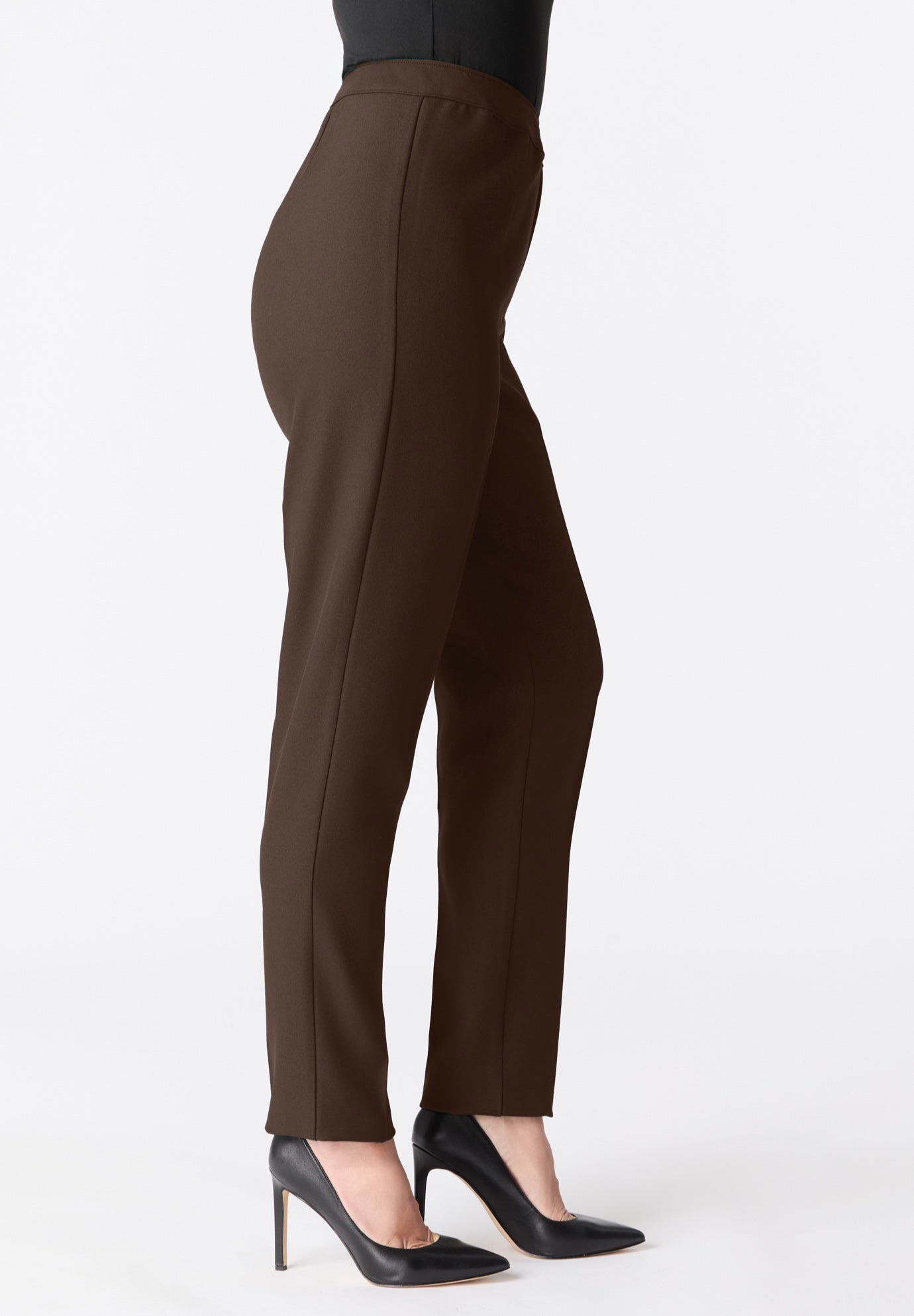 Plus Size Classic Bend Over&reg; Structured Straight Leg Pull-On Pant image number 2
