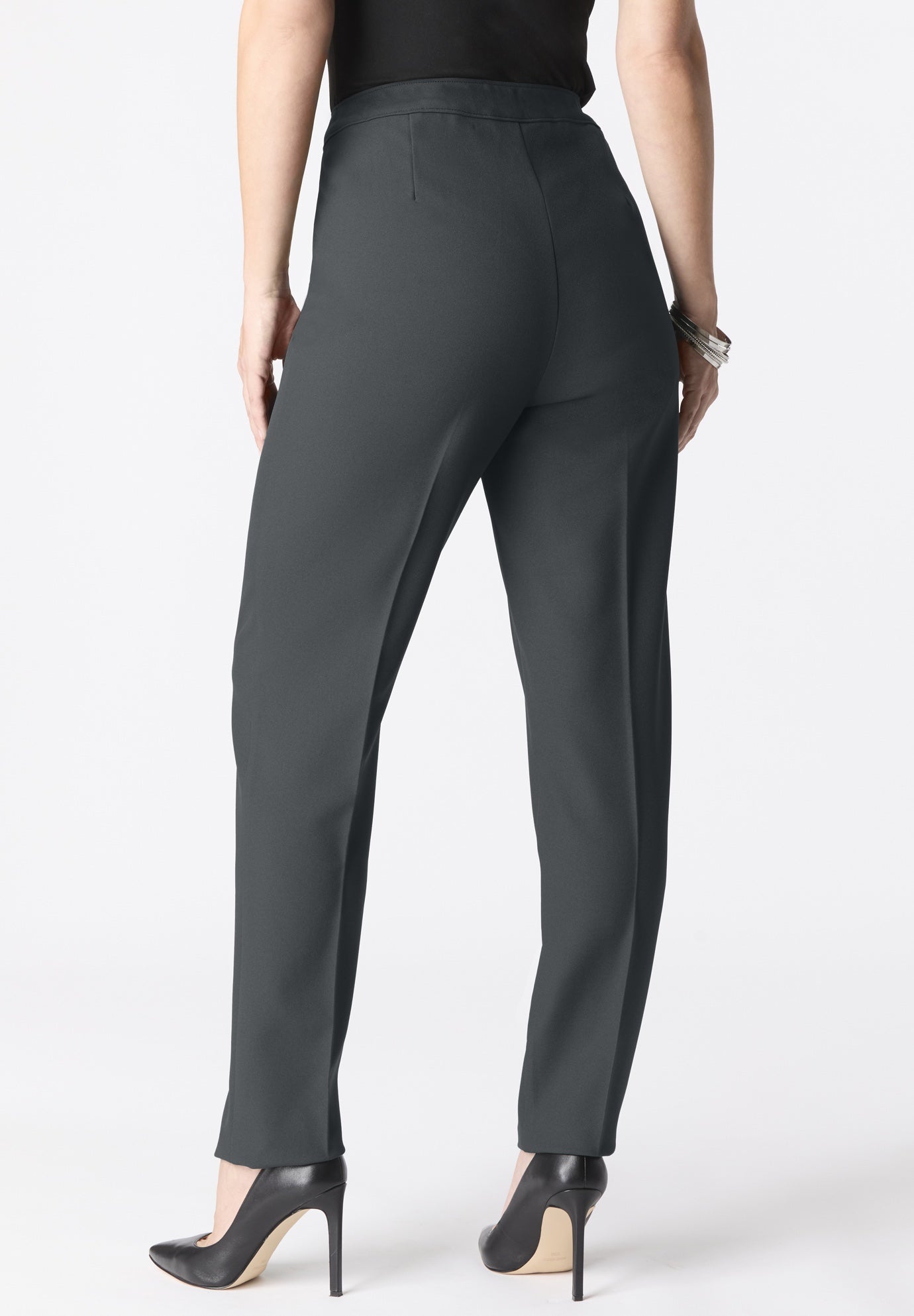 Plus Size Bend Over&reg; Classic Structured Straight-Leg Pull-On Pant image number 3
