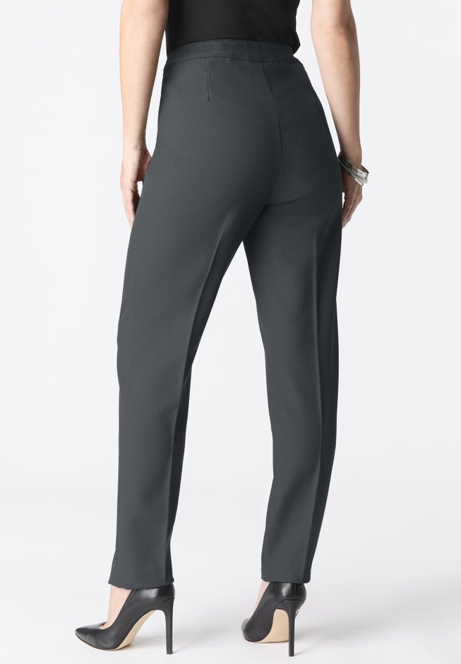 Plus Size Bend Over&reg; Classic Structured Straight-Leg Pull-On Pant image number 3