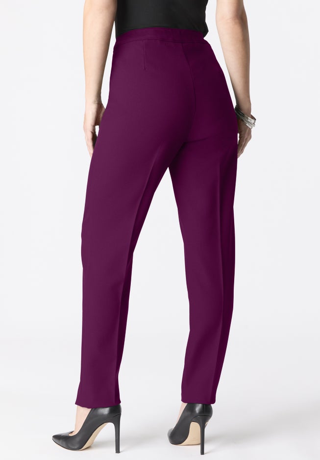 Plus Size Classic Bend Over&reg; Structured Straight Leg Pull-On Pant image number 3