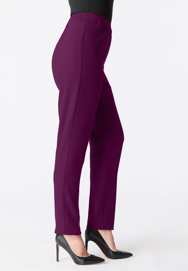 Plus Size Classic Bend Over&reg; Structured Straight Leg Pull-On Pant image number 2