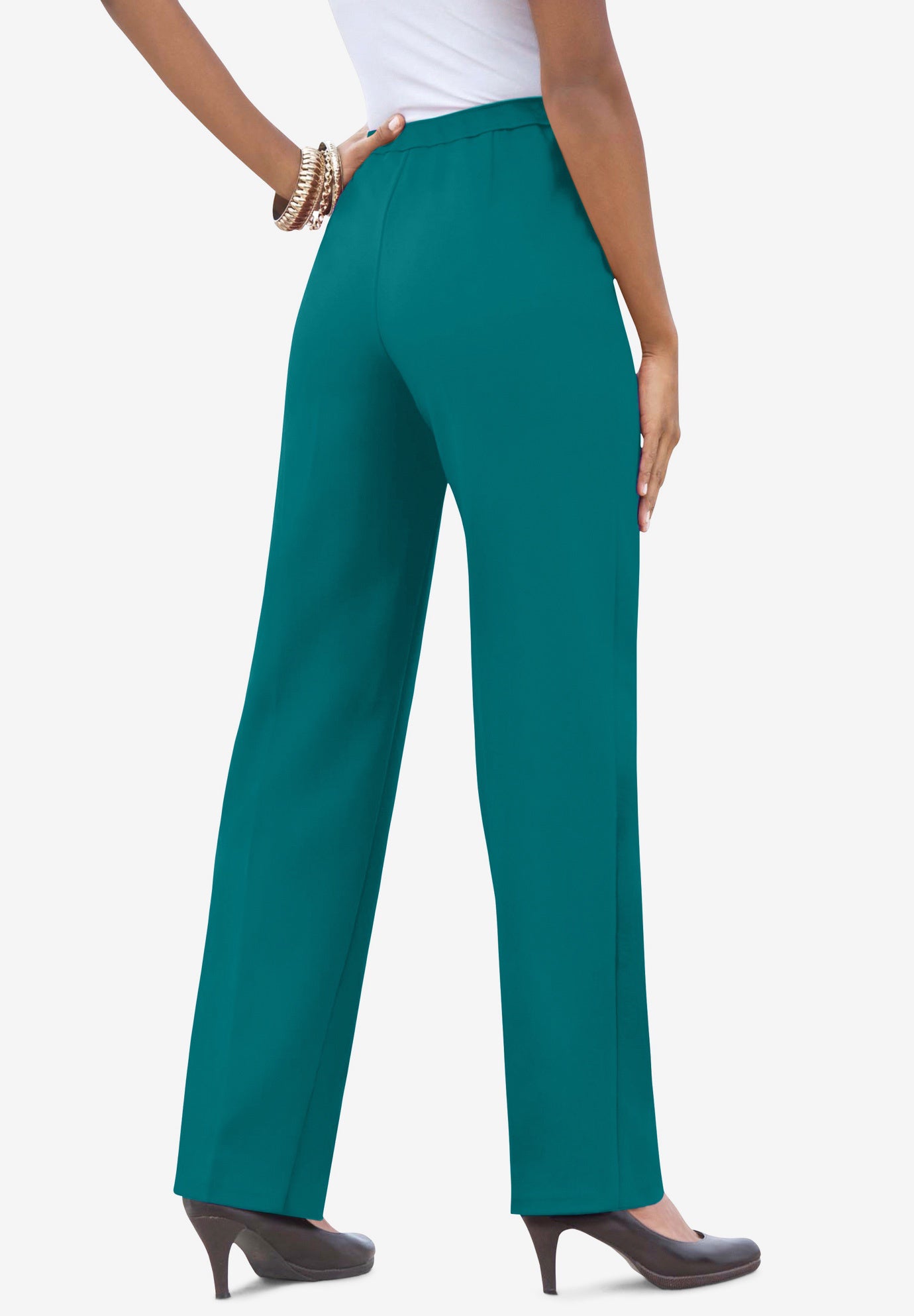 Plus Size Classic Bend Over&reg; Structured Straight Leg Pull-On Pant image number 0