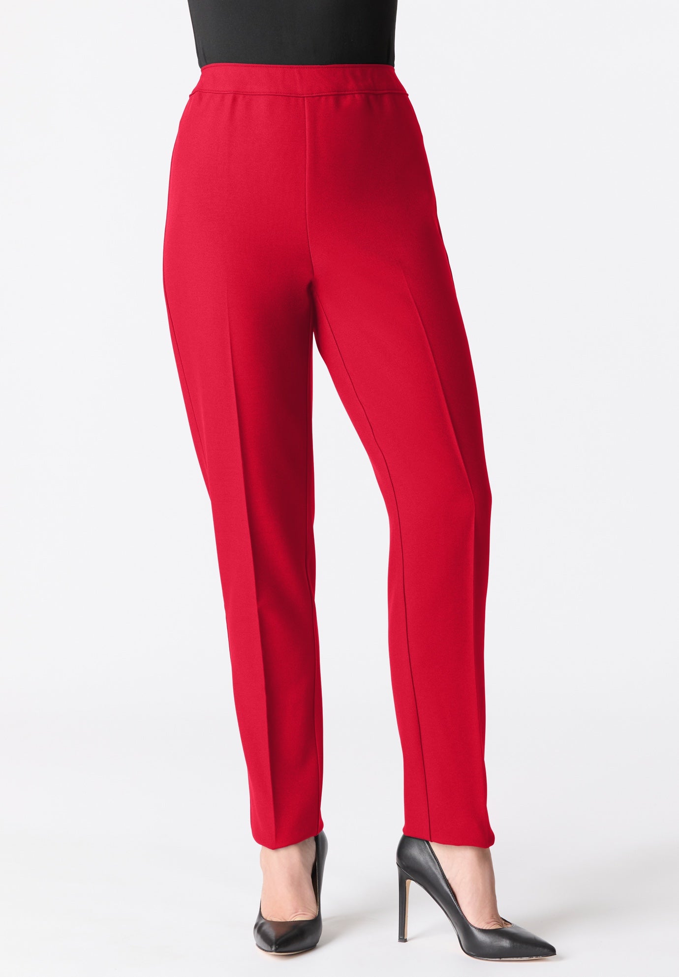 Plus Size Classic Bend Over&reg; Structured Straight Leg Pull-On Pant image number 3