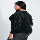 Frill Sleeve Sweater image number null