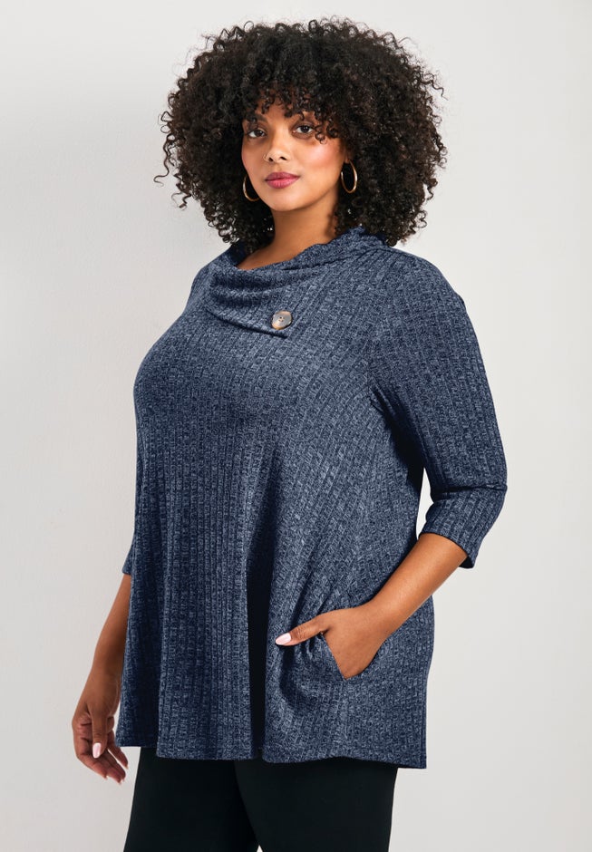 Miley Rib Hacci Button Tunic image number 2