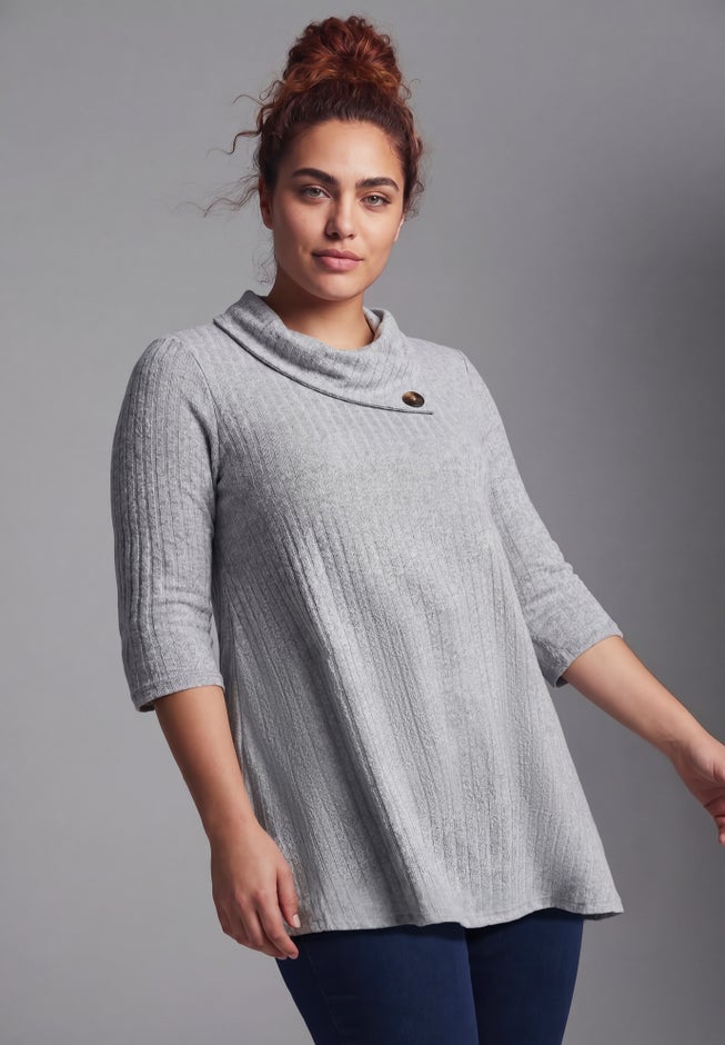 Miley Rib Hacci Button Tunic image number 1