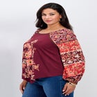 Nichola Scarf Print Top image number null