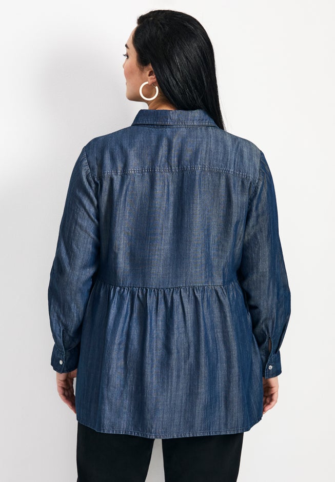 Denim Tiered Shirt image number 1