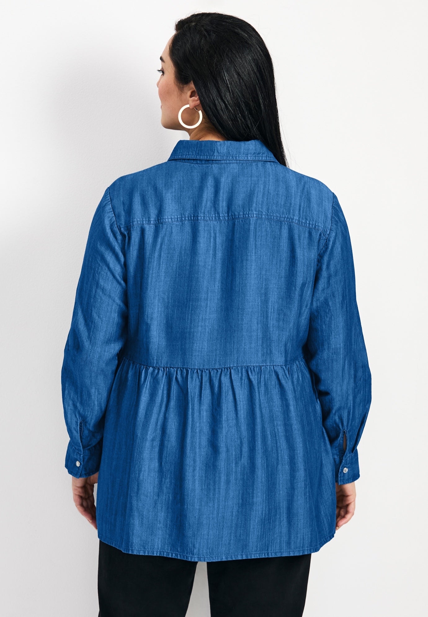 Denim Tiered Shirt image number 1