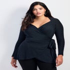 Glamour Sparkle Wrap Top image number 0