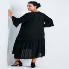 Vicki Textured Dobby Bell Sleeve Dress image number null