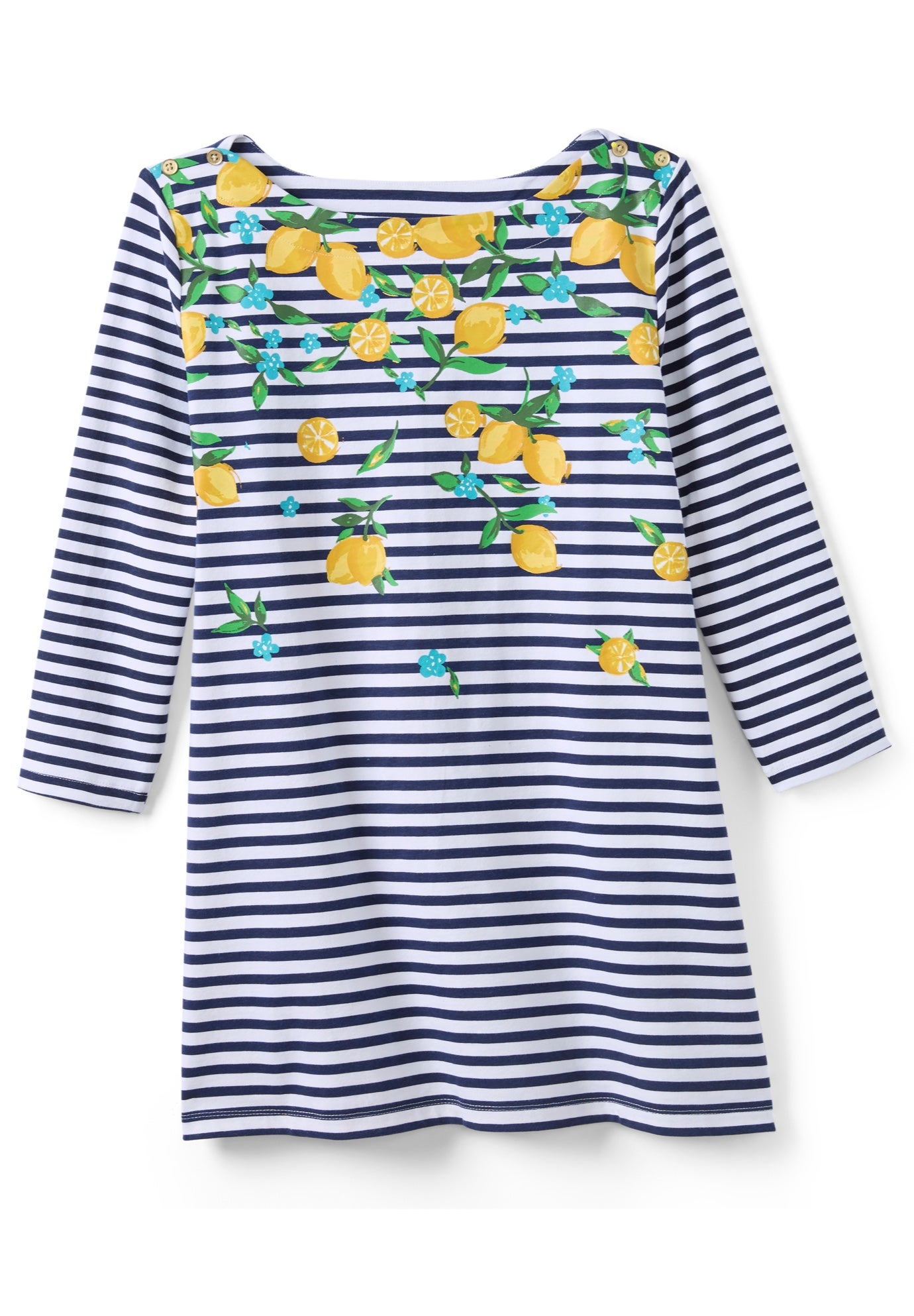 Stretch Cotton Boatneck Tunic image number 1