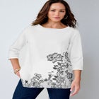 Stretch Cotton Boatneck Tunic image number null