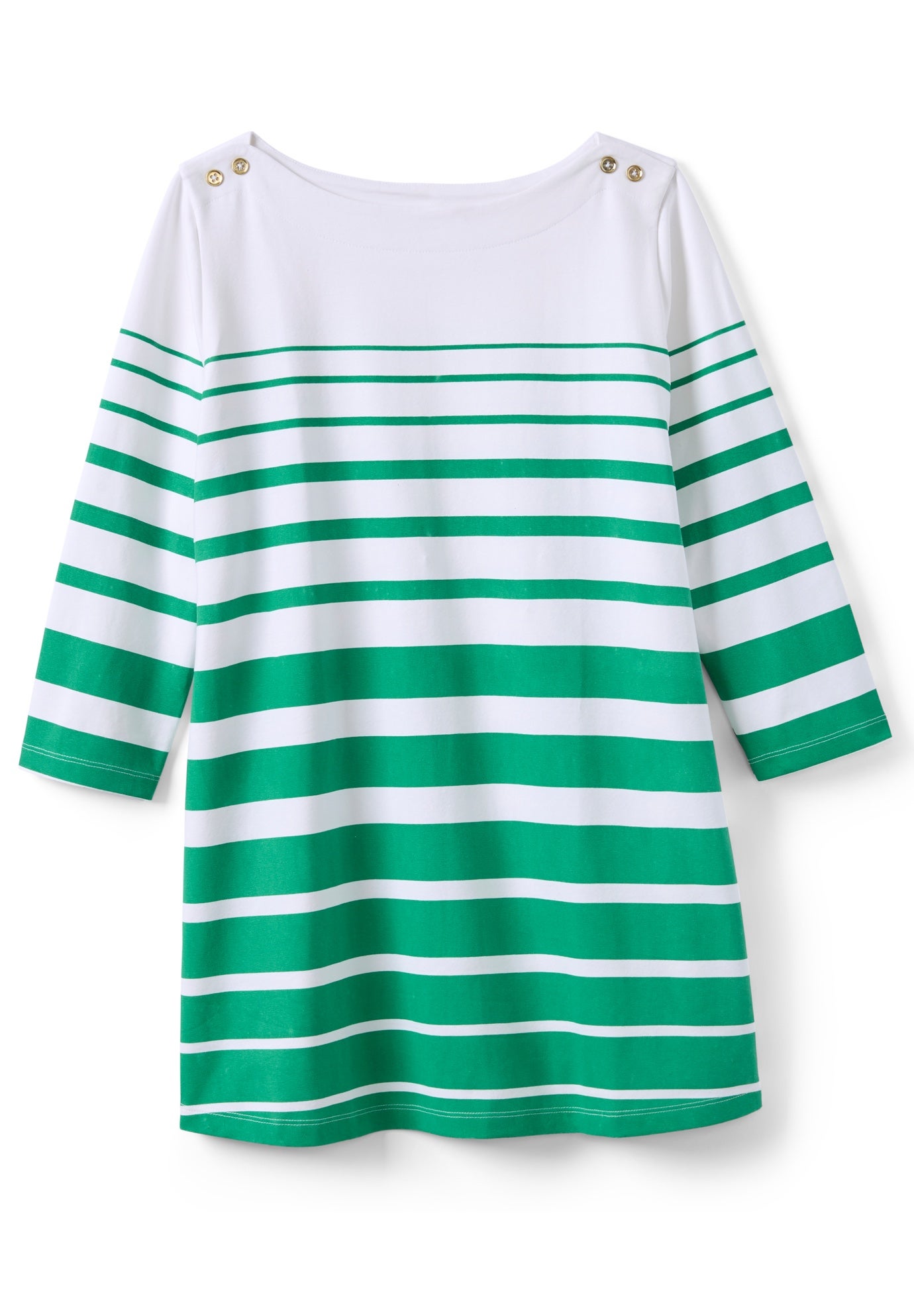 Stretch Cotton Boatneck Tunic image number 3