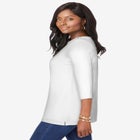 Stretch Cotton Boatneck Tunic image number null