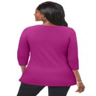 Stretch Cotton Boatneck Tunic image number null