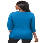 Stretch Cotton Boatneck Tunic image number null